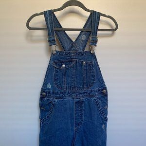 GAP Denim Overalls with Flower Embroidery